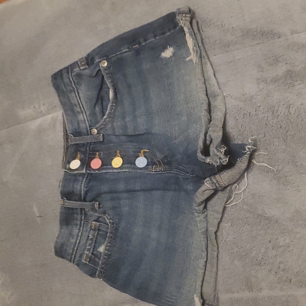 Ripped Jean Shorts - Picture 2 of 3